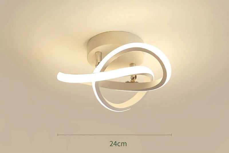 Luminária de Teto LED Espiral para Sala/Cozinha/Quarto