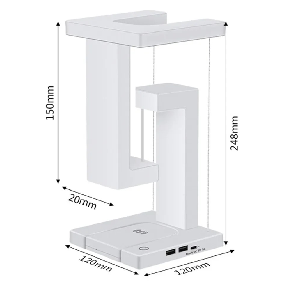 Luminária de mesa antigravidade com levitação magnética