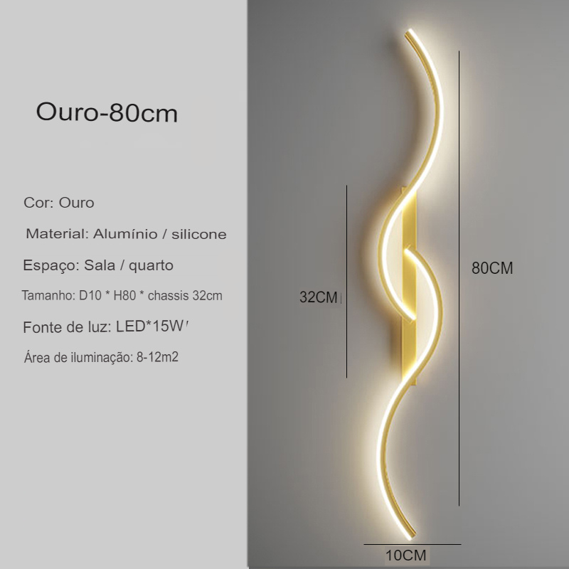 Lâmpada de Parede Minimalista Moderna LED